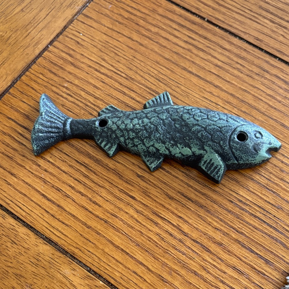 Rustic Cast Metal Fish for Coastal Decor
